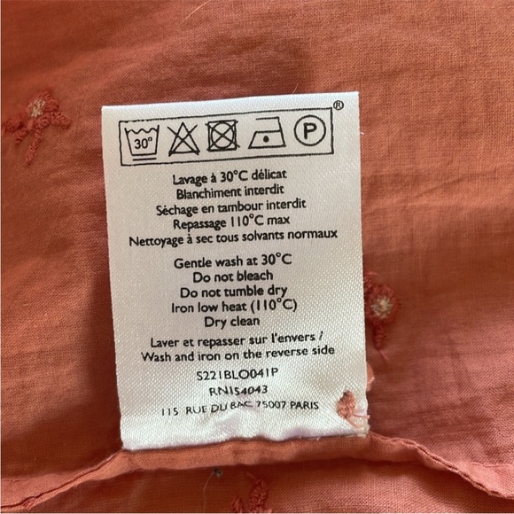 Sezane Irene Embroidered Cotton Blouse - Picture 7 of 7